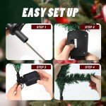 Spetase Solar Christmas Tree Garden Stake Lights, 2024 New Upgraded Solar Christmas Decoration Tree Lights, Outdoor Waterproof Yard Patio Path Lights, 2 Modes, 2pcs