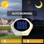 YiLaie Solar Decking Lights, 24H Working 1000mAh Solar Step Ground Lights-4LED, IP68 Waterproof Solar Lights Outdoor Garden for Driveway Walkway Pathway Yard Stair Fence Decoration [Warm White]