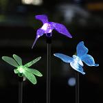 Solar Butterfly Lights – 3 Pack Color Changing Stakes