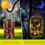 ZIKSUN Solar Lanterns Outdoor Garden Hanging Lights，Butterfly Hollow Design IP65 Waterproof Lantern，Solar Auto On/Off Lanterns Perfect Gifts for Garden Outside Table Patio Balcony Courtyard