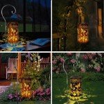 ZIKSUN Solar Lanterns Outdoor Garden Hanging Lights，Butterfly Hollow Design IP65 Waterproof Lantern，Solar Auto On/Off Lanterns Perfect Gifts for Garden Outside Table Patio Balcony Courtyard