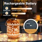 Bee Solar Lanterns Outdoor Waterproof LED Decorative Lantern Garden Decor Christmas Birthday Gifts for Women Mum Grandma Metal Solar Hanging Lights for Garden Patio Yard Lawn Backyard