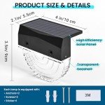 Solpex 8 Pack Solar Deck Lights, 3 Lighting Modes Multicolor Solar Step Lights, Upgrade Solar Fence Lights, Waterproof Solar Outdoor Lights for Outdoor Stairs, Step, Fence, Yard, Patio
