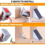 Adyos 6 Pack Warm White Solar Step Lights Outdoor, Solar Stair Ligths Waterproof IP67, Outside Solar Garden Lights for Ground Decking Walkway Pathway Decoration & Outdoor Triangle Solar Powered Lights