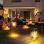 RECHOO Solar Lights Outdoor Garden, 2 Pack Hanging Solar Garden Lanterns, Metal Warm White Waterproof Solar Garden Ornaments Outdoor Lantern Lights for Decoration Garden Pathway Patio