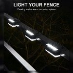 Solpex Solar Fence Lights,8 Pack LED Solar Stair Light Waterproof, Solar Step Lights Outdoor for Garden, Yard, Patio, Gutter, Pathway (Cold White,Black)