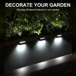 Solpex Solar Fence Lights,8 Pack LED Solar Stair Light Waterproof, Solar Step Lights Outdoor for Garden, Yard, Patio, Gutter, Pathway (Cold White,Black)