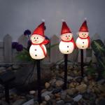 4 Pack Solar Snowman Garden Lights for Decoration