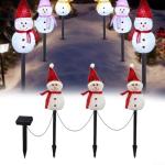 4 Pack Solar Snowman Garden Lights for Decoration