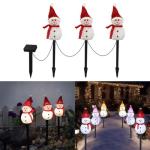 4 Pack Solar Snowman Garden Lights for Decoration