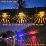 Hoquare 6 Pack Solar Lights Outdoor, Solar Fence Lights, Waterproof Solar Deck Light, Multicolor Led Solar Step Lights, Warm/White Solar Outdoor Lights for Outside Stairs, Yard, Patio, Railing, Wall