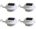 Solarize (TM) Set of 4 Solar Gutter Fence Lights (White)