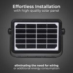 Solar PIR Floodlight - Luceco LEXSF6B40-01
