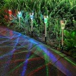 10 Solar Colour Changing LED Garden Stakes