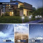 GEYUEYA Home Solar LED Post Lights Outdoor Garden IP65 Waterproof Square Black Landscape Post Cap Lamp for Patio Fence Deck 4x4 5x5 6x6 inch Wooden Posts