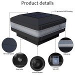 GEYUEYA Home Solar LED Post Lights Outdoor Garden IP65 Waterproof Square Black Landscape Post Cap Lamp for Patio Fence Deck 4x4 5x5 6x6 inch Wooden Posts