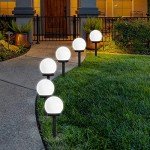 FLOWood Solar Globe Lights Outdoor, 6-Pack
