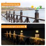 Twinsluxes Solar Post Cap Lights Outdoor - Waterproof LED Fence Post Solar Lights for 3.5x3.5/4x4/5x5 Wood Posts in Patio, Deck or Garden Decoration Warm Light… (8 Pack)…