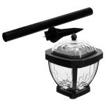 Uonlytech 2LEDs Solar Post Lights Outdoor Garden Waterproof Solar Fence Light LED Post Cap Light for Post, Deck, Patio, Fence, Pillar, Pathway(White Light)