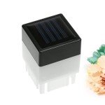 Uonlytech Solar Fence Light Square Shaped Solar Post Light, Outdoor Post Cap Light for Fence Deck, 2Pcs