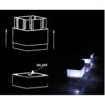 Uonlytech Solar Fence Light Square Shaped Solar Post Light, Outdoor Post Cap Light for Fence Deck, 2Pcs