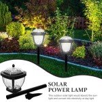 Uonlytech 2LEDs Solar Post Lights Outdoor Garden Waterproof Solar Fence Light LED Post Cap Light for Post, Deck, Patio, Fence, Pillar, Pathway(White Light)