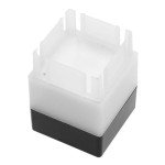 Uonlytech Solar Fence Light Square Shaped Solar Post Light, Outdoor Post Cap Light for Fence Deck, 2Pcs