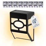 8-Pack Waterproof Solar Wall Lights for Outdoors