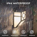 8-Pack Waterproof Solar Wall Lights for Outdoors