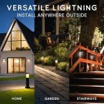 8-Pack Waterproof Solar Wall Lights for Outdoors