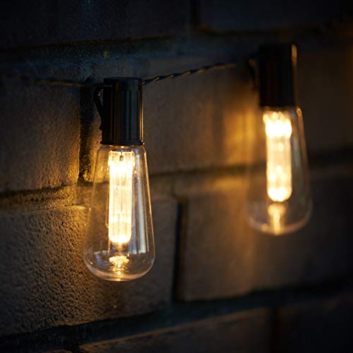 Vintage Edison Solar Garden String Lights - Warm White