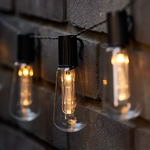 Vintage Edison Solar Garden String Lights - Warm White