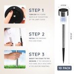 10 Colour Changing Solar Stake Lights - Waterproof Garden Lamps