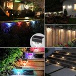 Solar Pathway and Fence Lights - 4 Pack