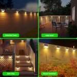Stylish Solar Fence Lights in Warm White