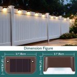 12 Pack of Waterproof Solar Deck Lights