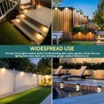 12 Pack of Waterproof Solar Deck Lights