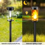Solar Flickering Flame Lights for Outdoor Garden - 4 Packs