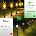 Solar Flickering Flame Lights for Outdoor Garden - 4 Packs