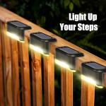 4-Pack Solar Step Lights - Waterproof and Bright