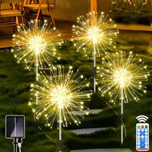 120 LED Solar Firework Garden Lights with Remote