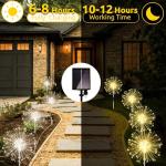 120 LED Solar Firework Garden Lights with Remote