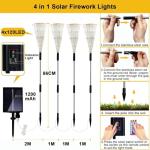 120 LED Solar Firework Garden Lights with Remote