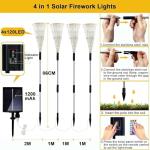 120 LED Solar Firework Garden Lights with Remote