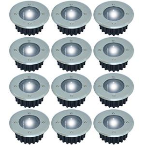 12 Pack Stainless Steel Solar Deck Lights