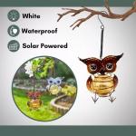 Solar-powered Owl Garden Ornaments with LED Lights