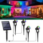 RGB Solar Spotlight Set for Outdoor Ambiance