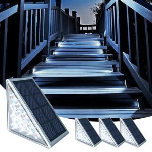 4-Pack Solar Step Lights for Outdoor Pathways
