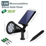 RGB Solar Spotlights for Garden and Flagpole (2 Pack)