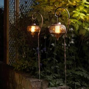 2 Extra Large Hanging Solar Lanterns for Garden